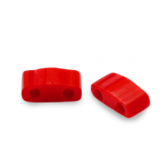 Abalorios Miyuki mitad de tila 5x2.3mm Opaque red HTL-408