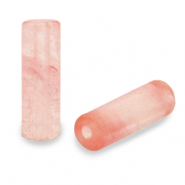 Piedras naturales abalorios tubo Rosa