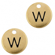 Colgantes met&aacute;licos DQ letra W Bronce viejo (sin n&iacute;quel)