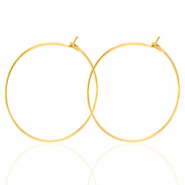 Pendientes Acero Inox 25mm Dorado