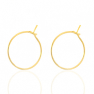 Pendientes Acero Inox 15mm Dorado