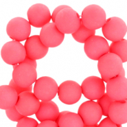 Abalorios acr&iacute;licos 4 mm Rosa coral c&aacute;lido