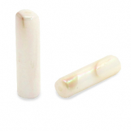 Abalorios conchas tubo Beige crema-revestimiento AB