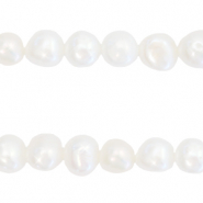 BQ Perlas de agua dulce nugget redondas 7-8mm Blanco natural