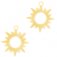 Colgantes de acero inox sol Dorado