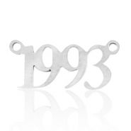 Colgantes/entrepieza de Acero Inox a&ntilde;o 1993 Plateado