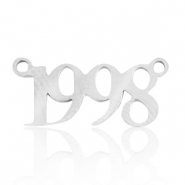 Colgantes/entrepieza de Acero Inox a&ntilde;o 1998 Plateado