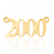 Colgantes / entrepieza de Acero Inox a&ntilde;o 2000 Dorado