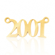 Colgantes / entrepieza de Acero Inox a&ntilde;o 2001 Dorado