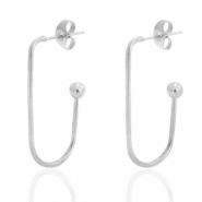 Pendientes Acero Inox Plateado