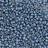 Rocalla Miyuki 11/0 Opaque glazed frosted rainbow bayberry blue 11-4703