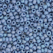 Rocalla Miyuki 11/0 Opaque glazed frosted rainbow soft blue 11-4704