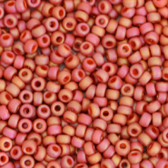 Rocalla Miyuki 11/0 Opaque glazed frosted rainbow cardinal red 11-4695