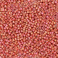 Rocallas Miyuki 15/0 Opaque glazed frosted rainbow cardinal red 15-4695