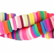 Abalorios Katsuki 4mm Mix marrón-rosa arcoíris