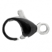 Fornituras acero inox mosquetón 10mm Negro-argenté
