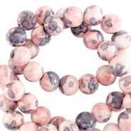Piedras naturales 6mm redondo Rosa claro