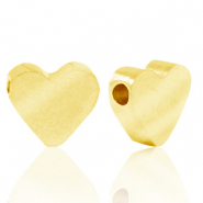 Abalorios Acero Inox corazón Dorado