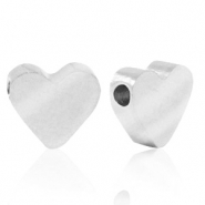 Abalorios Acero Inox corazón Plateado
