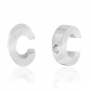 Abalorios Acero Inox letra C Plateado