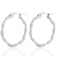 Pendientes Acero Inox criolla Plateado