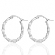 Pendientes Acero Inox criolla Plateado