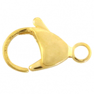 Fornituras Acero inox mosquetón 9mm Dorado