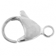 Fornituras Acero inox mosquetón 9mm Plateado