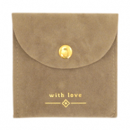 Bolso de joyería "with love" Marrón-dorado