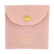 Bolso de joyería "with love" Rosa vintage-dorado