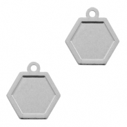 Colgantes bohemios hexágono Plateado