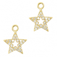 Colgantes zirconia mariposa Dorado