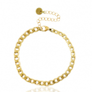 Pulseras Acero Inox eslabón Dorado