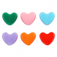 Abalorios letras acrílicas corazones Multicolor