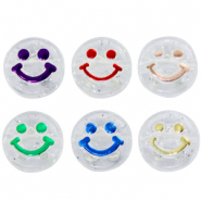 Abalorios letras acrílicas smiley Transparente-multicolor