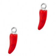 Colgantes metálicos Basic Quality pimiento Plateado-rojo