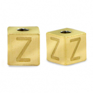 Abalorios Acero Inox letra Z Dorado