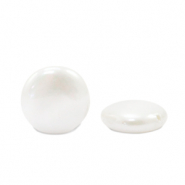 Concha nácar brillante abalorios redondo 14mm Blanco