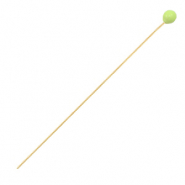 Fornituras metálicas DQ bastones cabeza bola 52mm Dorado-verde lima (sin níquel)