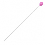 Fornituras metálicas DQ bastones cabeza bola 52mm Plata vieja-rosa (sin níquel)