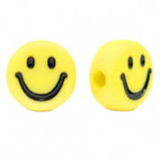 Abalorios letras acrílicas smiley Amarillo-negro