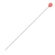 Fornituras metálicas DQ bastones cabeza bola 52mm Plata vieja-rojo coral (sin níquel)