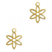 Colgantes acero inox flor Dorado