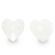 Abalorios faceteados Fashion corazón Blanco