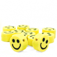 Abalorios polímero Smiley Amarillo