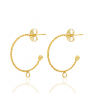 Pendientes Acero Inox criolla con anilla Dorado