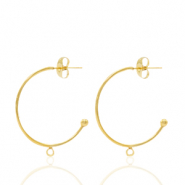 Pendientes Acero Inox criolla con anilla Dorado