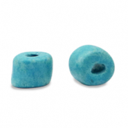 Abalorios de cerámica griega DQ 5mm Azul océano