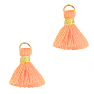 Borlas 1.5cm Dorado-melocotón neón