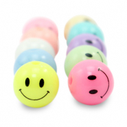 Abalorios acrílicos 10 mm smiley Multicolor